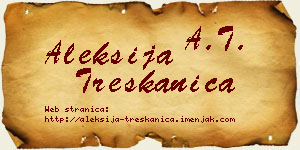 Aleksija Treskanica vizit kartica